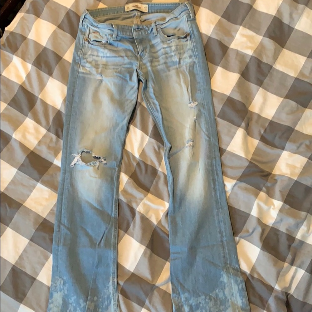 Distressed Hollister Boot Cut Jeans